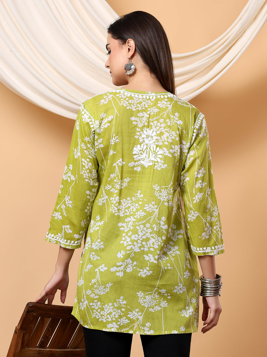 Gulnihal Mul Mul Chikankari Short Kurti