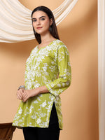 Load image into Gallery viewer, Gulnihal Mul Mul Chikankari Short Kurti - The Lucknowi Chikan 