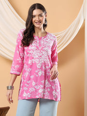 Gulnihal Mul Mul Chikankari Short Kurti