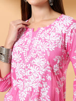 Load image into Gallery viewer, Gulnihal Mul Mul Chikankari Short Kurti - The Lucknowi Chikan 