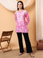 Gulnihal Mul Mul Chikankari Short Kurti