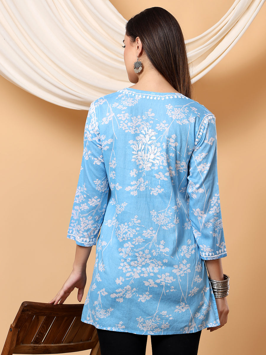 Gulnihal Mul Mul Chikankari Short Kurti