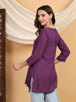 Load image into Gallery viewer, Kashti Rayon Chikankari Short Kurti