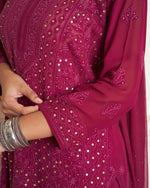 Load image into Gallery viewer, Nagma Premium Chikankari Mukaish Viscose Set
