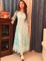 Load image into Gallery viewer, Premika Flared 56 Kali Anarkali Dress Lime-Green
