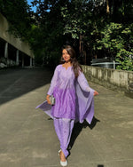 Load image into Gallery viewer, Sadagi Chanderi Chikankari Dhoti Set
