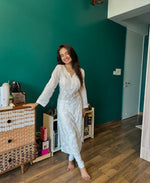 Load image into Gallery viewer, Ajrakh Muslin Premium Long Chikankari Kurta
