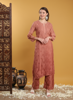 Load image into Gallery viewer, Mallika Muslin Dyed Kurti Set