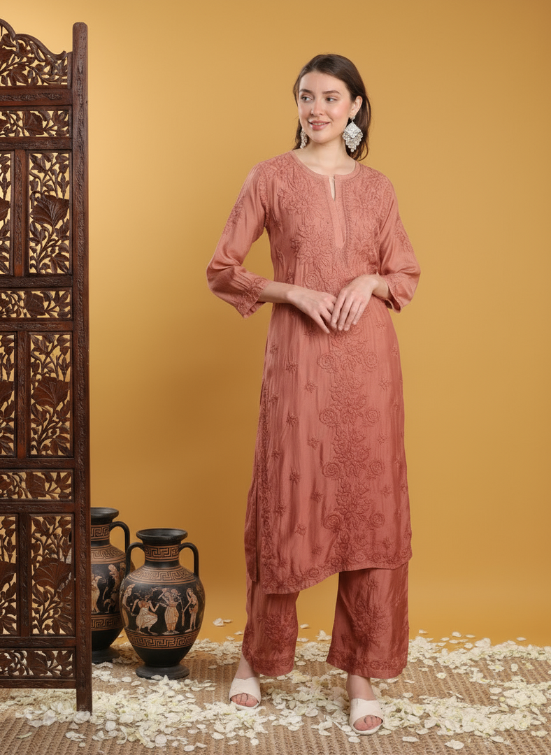 Mallika Muslin Dyed Kurti Set