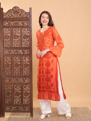 Madhuri Muslin Frill Kurti