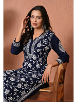 Load image into Gallery viewer, Gulfam Rayon Long Chikankari Kurti Set