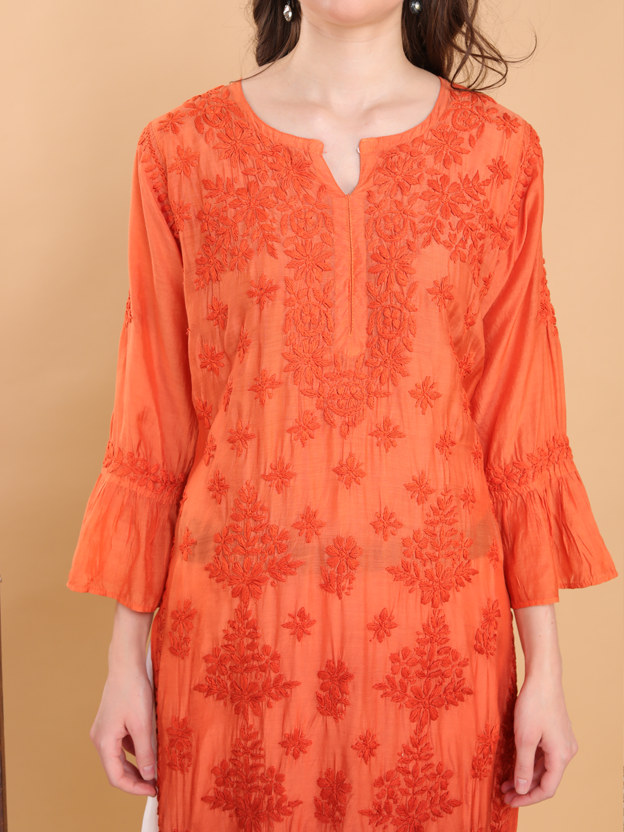 Madhuri Muslin Frill Kurti