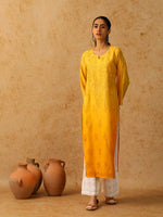 Load image into Gallery viewer, Adya Chanderi Chikankari Kurti