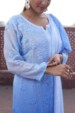 Load image into Gallery viewer, Gulfam Rose Pannel Viscose Kurti Set
