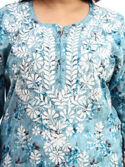 Safak Mul Chikankari Plus Size Kurti - The Lucknowi Chikan 