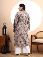 Load image into Gallery viewer, Safak Mul Chikankari Plus Size Kurti