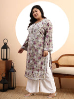 Load image into Gallery viewer, Safak Mul Chikankari Plus Size Kurti