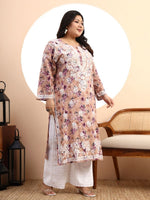 Load image into Gallery viewer, Safak Mul Chikankari Plus Size Kurti