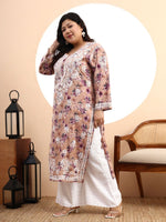 Load image into Gallery viewer, Safak Mul Chikankari Plus Size Kurti