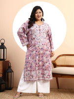 Load image into Gallery viewer, Safak Mul Chikankari Plus Size Kurti