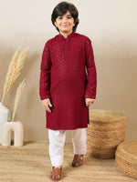 Load image into Gallery viewer, Kunwar Chikankari Boys Kurta Pyjama Set
