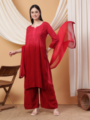 Bahar Chikankari Ombre Dyed Kurti Set