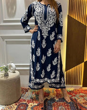 Tarana Premium Chikankari Kurti Pallazo Set