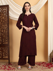 Malhar Rayon Chikankari Kurti Set