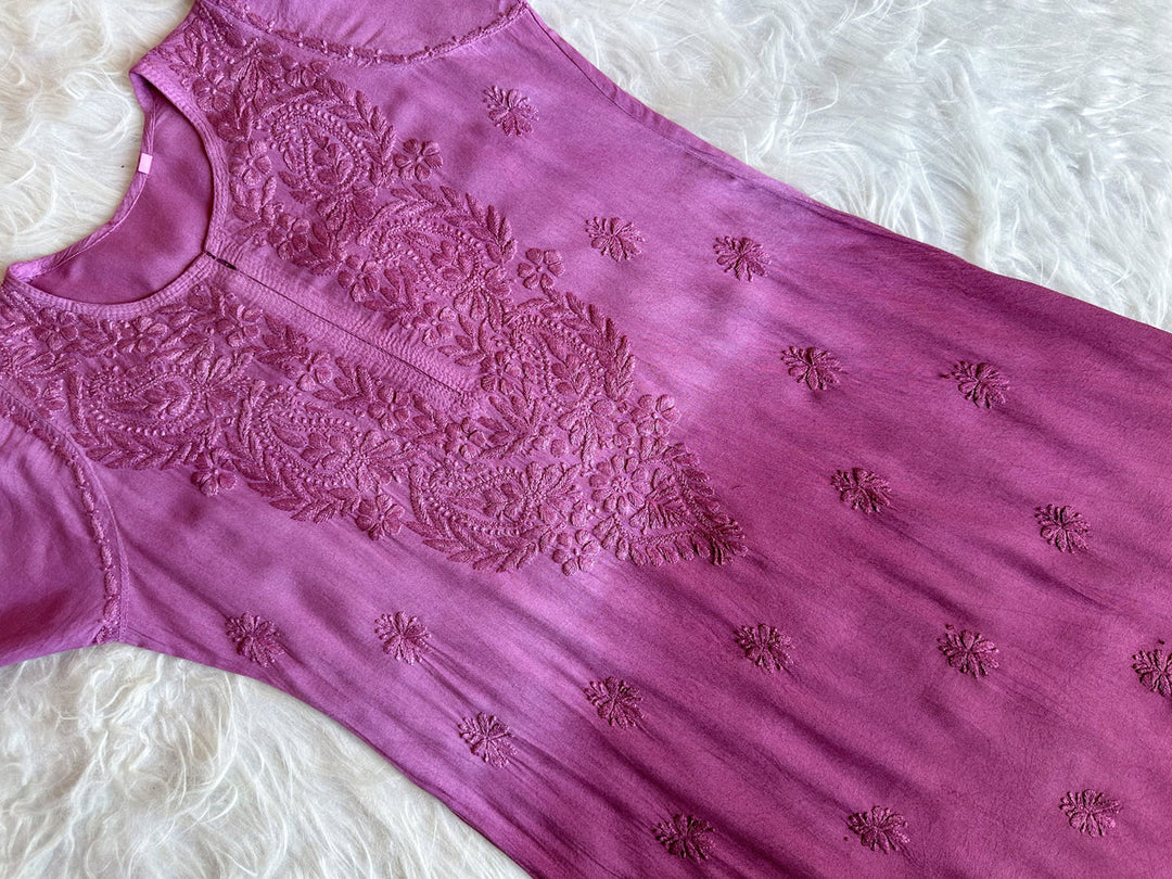 Riva Rayon Ombre Chikankari Kurtis