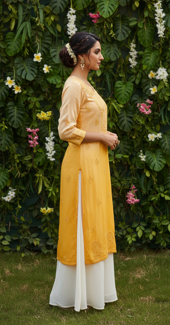 Riva Ombre Chikankari Kurti