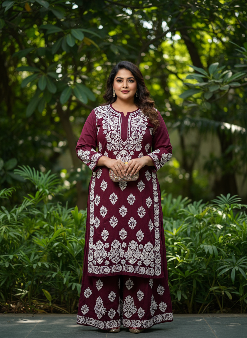 Daniya Premium Chikankari Rayon Co-ord Sets