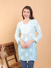 Anam Crepe Designer Chikankari Kurti