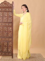 Load image into Gallery viewer, Surmai Premium Chikankari Viscose Mukaish Kurti Set
