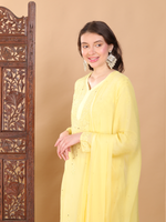 Load image into Gallery viewer, Surmai Premium Chikankari Viscose Mukaish Kurti Set
