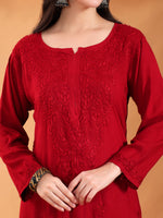 Load image into Gallery viewer, Karry Rayon Chikankari Kurti Pallazo Set
