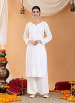 Load image into Gallery viewer, Karry Rayon Chikankari Kurti Pallazo Set

