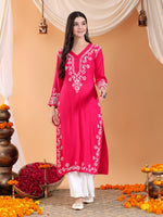 Load image into Gallery viewer, Haseena Rayon Chikankari Kurti