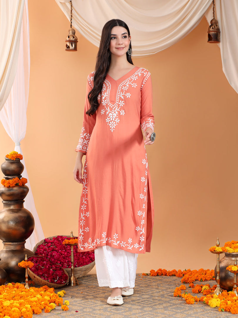 Haseena Rayon Chikankari Kurti