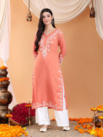 Load image into Gallery viewer, Haseena Rayon Chikankari Kurti