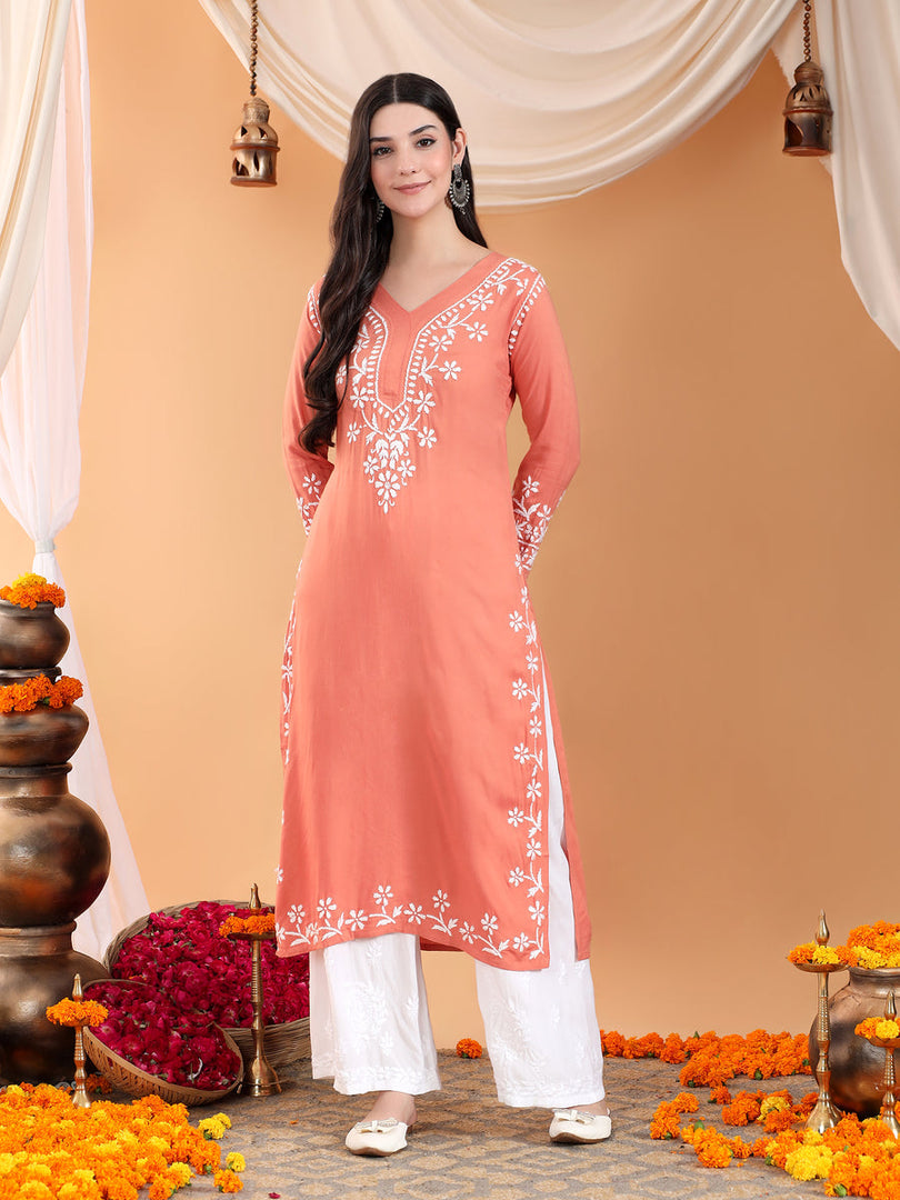 Haseena Rayon Chikankari Kurti