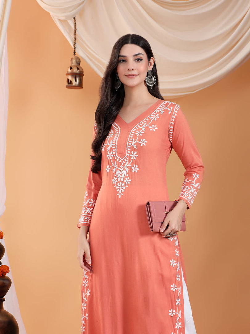 Haseena Rayon Chikankari Kurti
