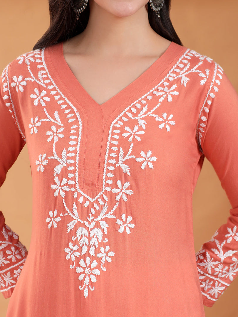 Haseena Rayon Chikankari Kurti