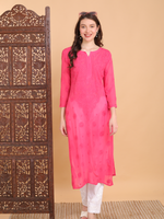 Load image into Gallery viewer, Mrunal Viscose Chikankari Kurti
