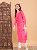 Load image into Gallery viewer, Mrunal Viscose Chikankari Kurti
