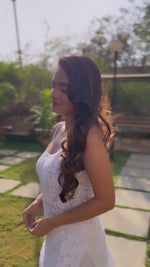 Load and play video in Gallery viewer, Anushka Styled Western Chikankari Kurta &amp; Gharara Set
