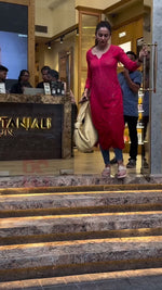 Load and play video in Gallery viewer, Rakul Preet Viscose Mukaish Chikankari Kurti
