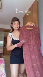 Load and play video in Gallery viewer, Khwab 3D Handwork Chikankari Kurti Set