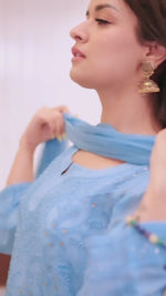 Load and play video in Gallery viewer, Avneet Kaur Mukaish Patiala Set
