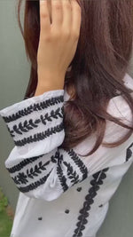 Load and play video in Gallery viewer, Adila Muslin Designer Chikankari Kurti
