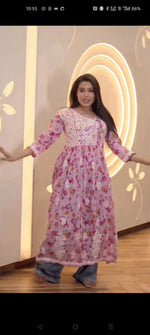 Load and play video in Gallery viewer, Gulfam Side Choli Mul Mul Gown
